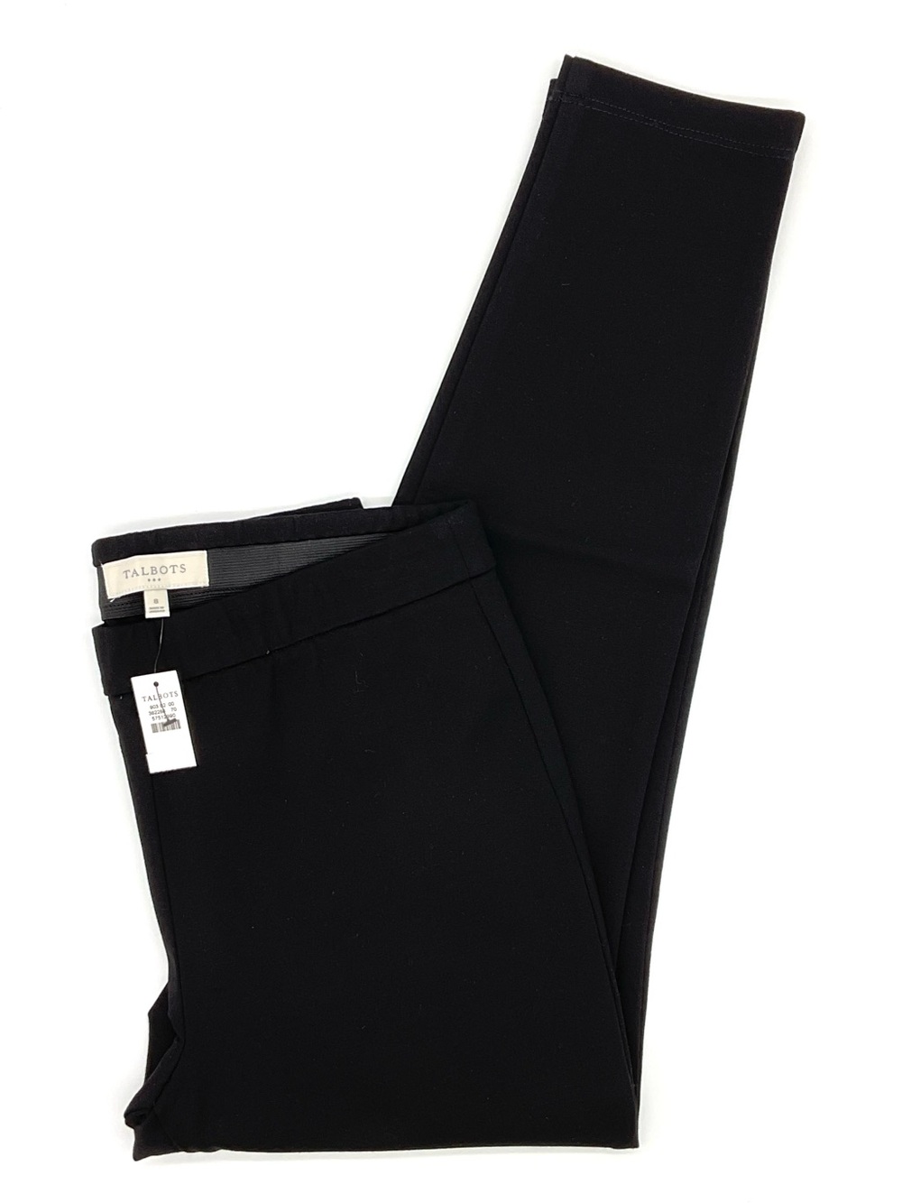 NWT Talbots Black Knit Pull-On Pants Size 8